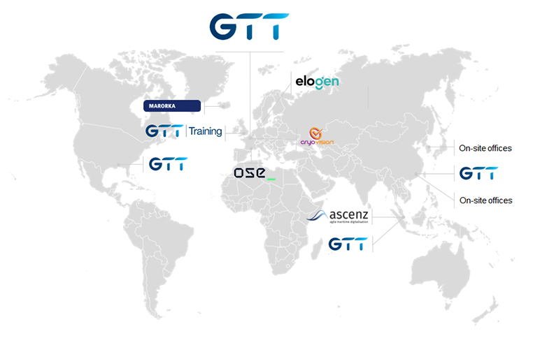 GTT Subsidiaries map